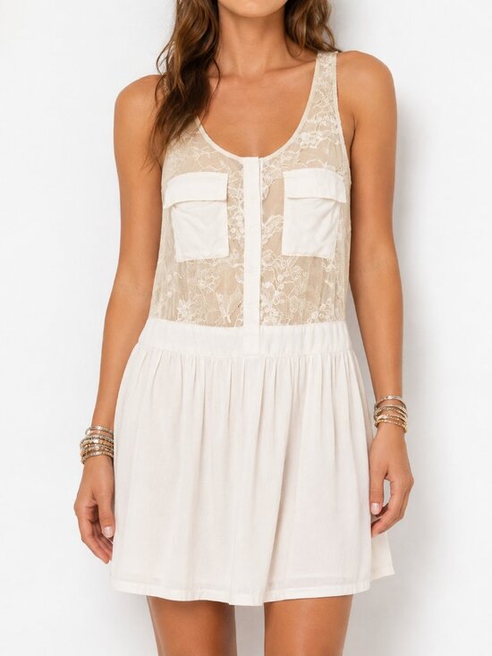 Lush Dresses & Skirts - LUSH Cream Color Lace Dress